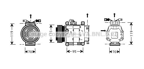 AVA QUALITY COOLING Kompressori, ilmastointilaite FTK062